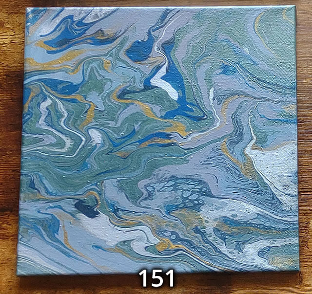 An 12x12 paint pour piece